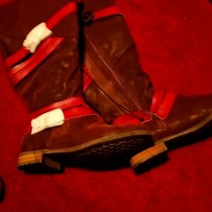 9.Brand new with tags lane bryant suede brown  boots .Size 10